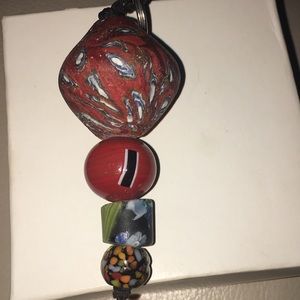 Africa mix beads key chain.